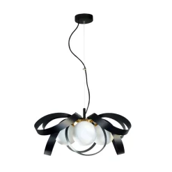 Lampa wisząca NELA FLAT 65 cm czarno-złota (1139) - Zuma Line