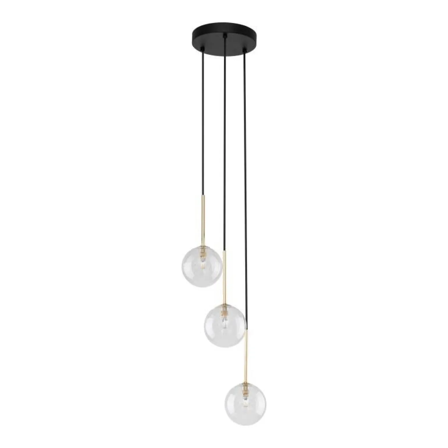 Lampa wisząca NILOS BLACK / GOLD 3PŁ (5942) - TK Lighting