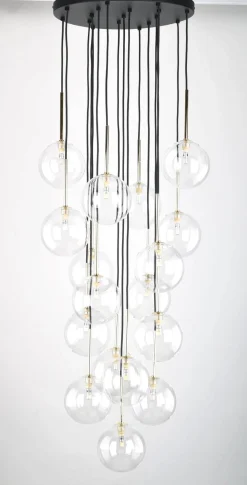 Lampa wisząca NILOS BLACK / GOLD 17 (5945) - TK Lighting