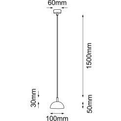 Lampa wisząca no. Di - Biała (100 mm) (5161) - Shilo