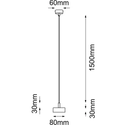 Lampa wisząca no. mini - Czarna (80 mm) (5163) - Shilo