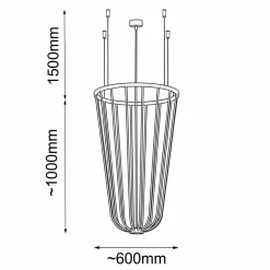 Lampa wisząca no. moon A Z - Czarna (600 mm) (5145) - Shilo