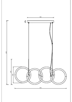 Lampa wisząca Node (MOD165PL-L40G3K) - Maytoni