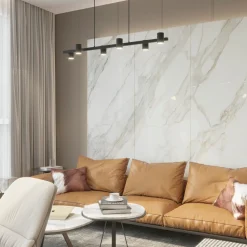 Lampa Wisząca Noe Long 6 listwa (PL0111-BK) - Yaskr