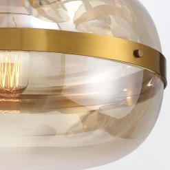 Lampa wisząca Nottingham - 1 źródło światła - Antyczny mosiądz (QN-NOTTINGHAM-1P-AB) - Quintiesse