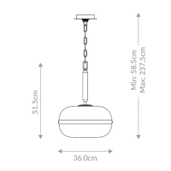 Lampa wisząca Nottingham - 1 źródło światła - Antyczny mosiądz (QN-NOTTINGHAM-1P-AB) - Quintiesse