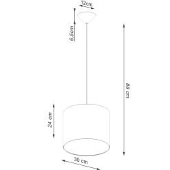 Lampa wisząca NOVA 30 czarna (SL.1405) - Sollux Lighting