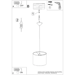 Lampa wisząca NOVA 30 czarna (SL.1405) - Sollux Lighting
