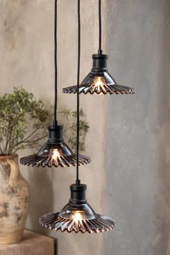 Lampa wisząca NOVIA Pendant 3L Black/Smoke (108853) Markslojd