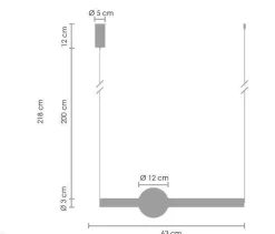Lampa wisząca O-LINE LED 93 cm czarna (ST-1688L BK) - Step into Design