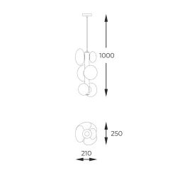 Lampa wisząca OMI czarna (1194) - Zuma Line