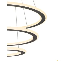 Lampa wisząca ONE FLAT triple DALI 2, Touch, czarna (1007701) - SLV