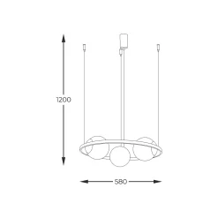 Lampa wisząca ORBIT 3 (5004) - Zuma Line