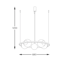 Lampa wisząca ORBIT 5 (5011) - Zuma Line