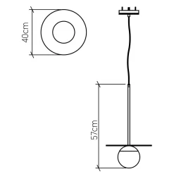 Lampa wisząca Orbit (QN-ORBIT-P-M-TEAK) - Quintiesse
