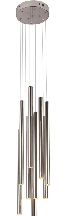 LAMPA WISZĄCA ORGANIC 10x CHROM MAŁA ŚCIEMNIALNA (P0206D) - Maxlight