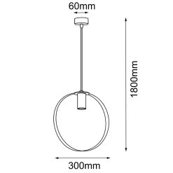 Lampa wisząca Ortiga 2 - Biała (300 mm) (5150) - Shilo