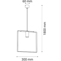 Lampa wisząca Ortiga 5 - Biała (300 mm) (5156) - Shilo