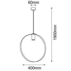 Lampa wisząca Ortiga 3 - Biała (400 mm) (5151) - Shilo
