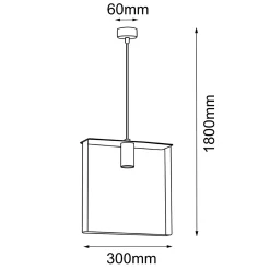 Lampa wisząca Ortiga 5 - Czarna (300 mm) (5154) - Shilo