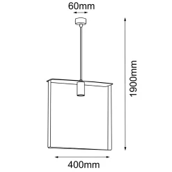 Lampa wisząca Ortiga 6 - Czarna (400 mm) (5155) - Shilo