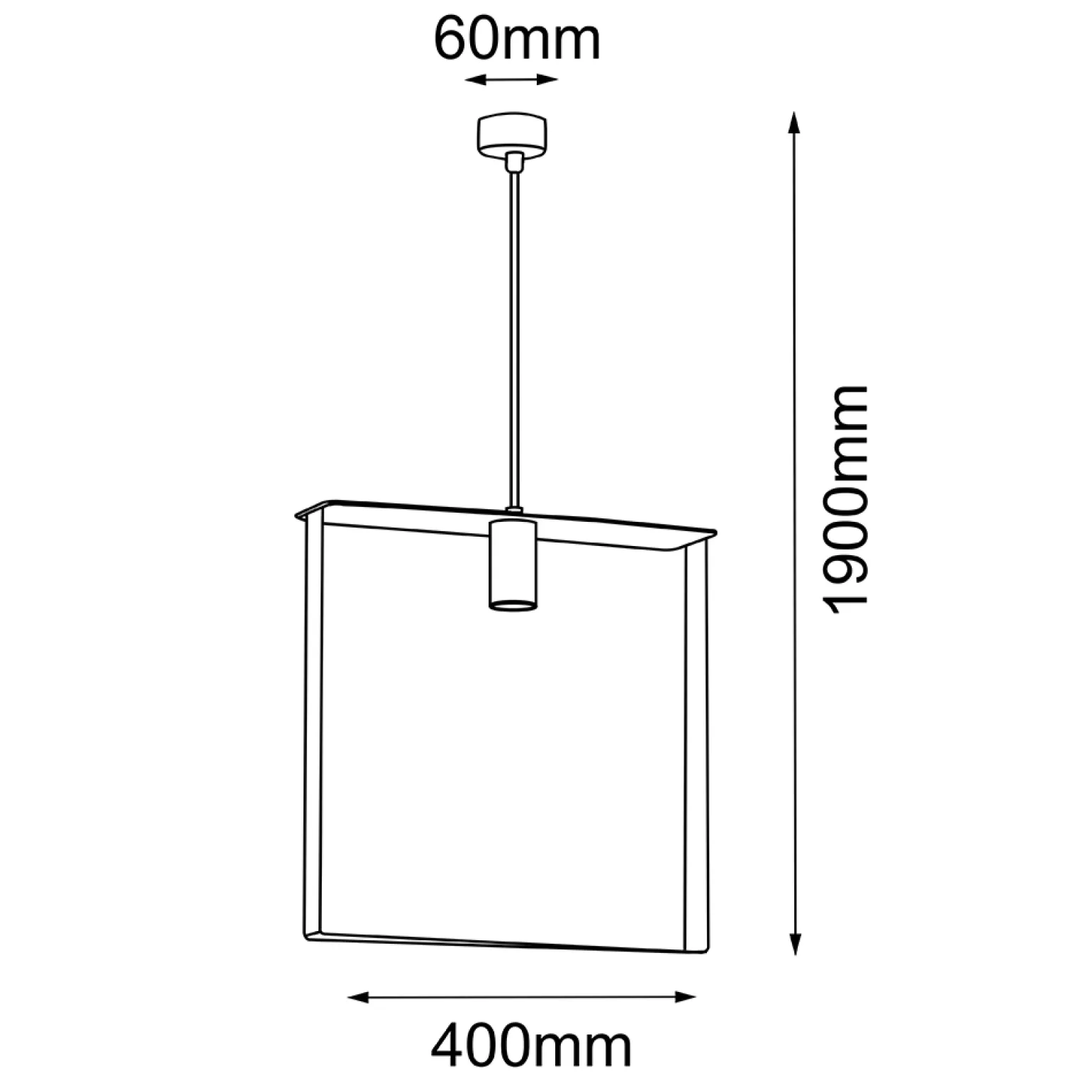 Lampa wisząca Ortiga 6 - Czarna (400 mm) (5155) - Shilo