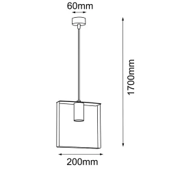 Lampa wisząca Ortiga 4 - Platyna mat (200 mm) (5046) - Shilo