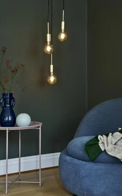 Lampa wisząca PACO Nordlux E27 3x25W Metal Mosiądz