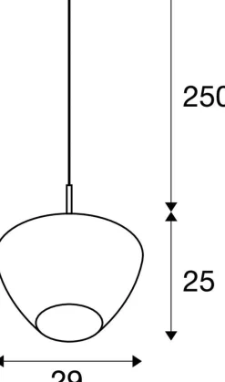 Lampa wisząca PANTILO CONVEX 29, 250 cm, biała (1007881) - SLV