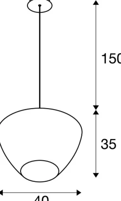 Lampa wisząca PANTILO CONVEX 40, złota (1007877) - SLV