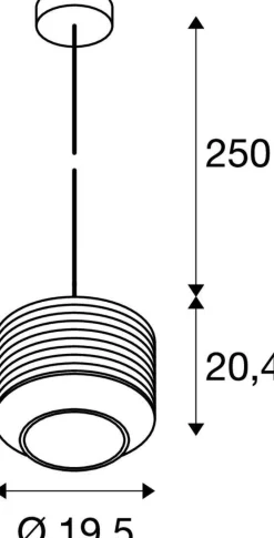 Lampa wisząca PANTILO ROPE 20 srebrna (1007588) - SLV