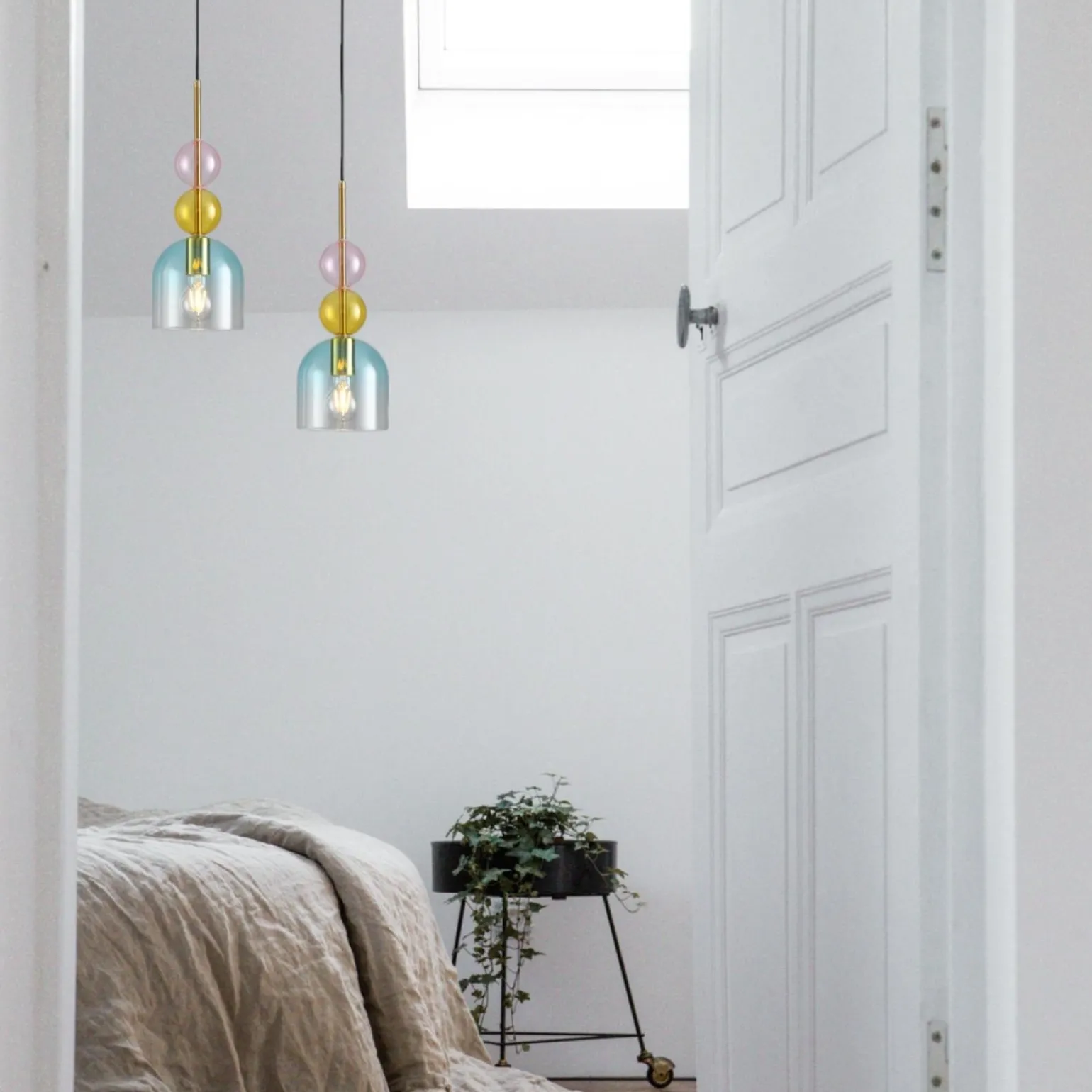 Lampa wisząca PASTELLO BLUE kolorowa 15 cm (ST-DN345A) - Step into Design