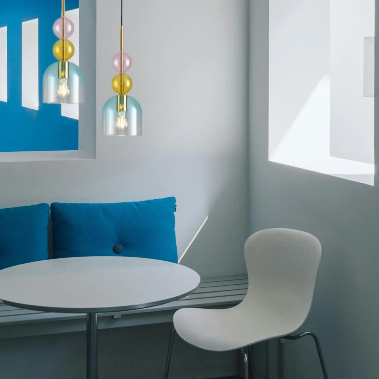 Lampa wisząca PASTELLO BLUE kolorowa 15 cm (ST-DN345A) - Step into Design