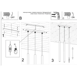 Lampa wisząca PASTELO 3 beżowa (SL.1514) - Sollux Lighting