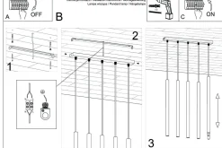 Lampa wisząca PASTELO 5 biała (SL.0468) - Sollux