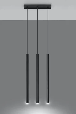 Lampa wisząca PASTELO 3 czarna (SL.0470) - Sollux