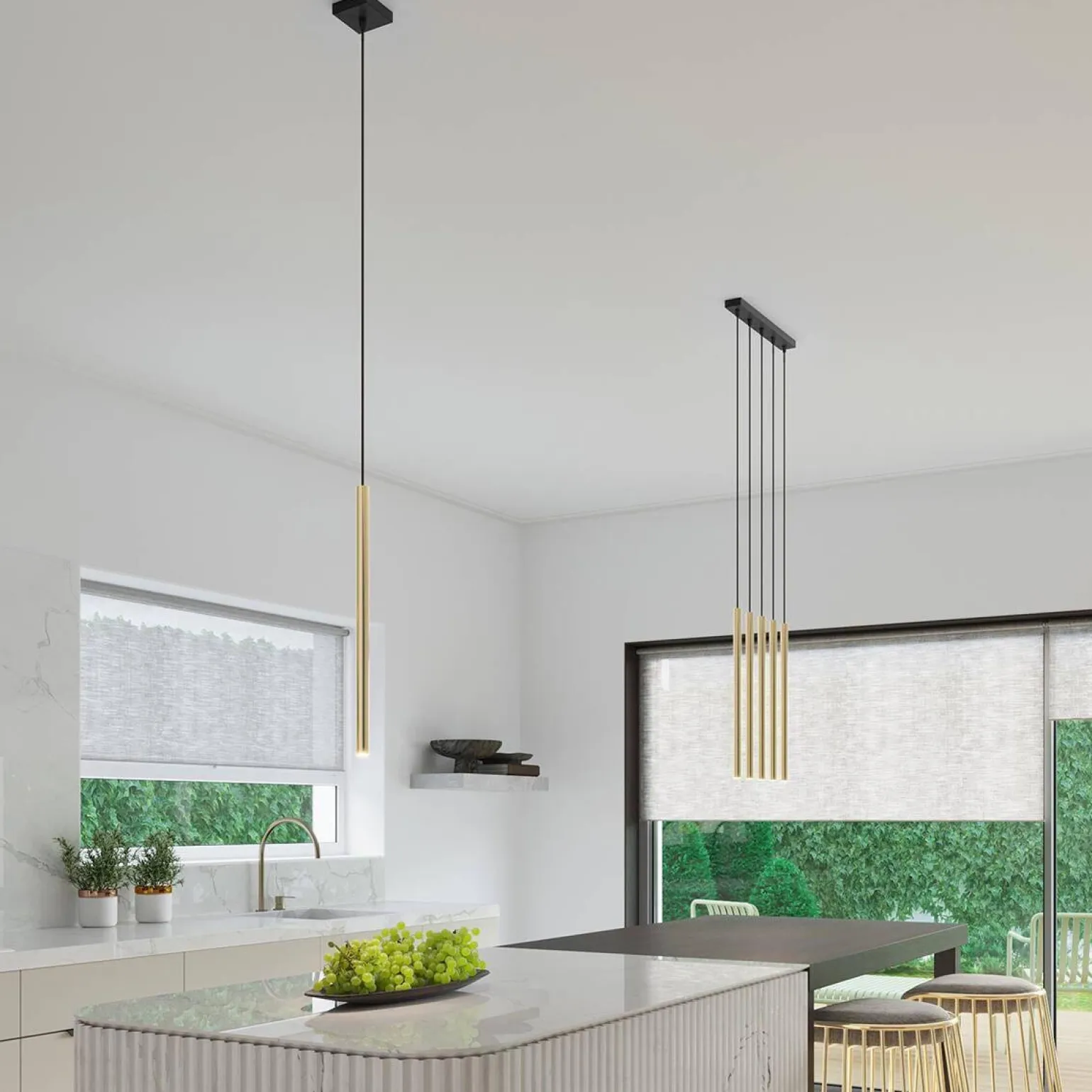 Lampa Wisząca PASTELO 1 złoty połysk (SL.1195) - Sollux Lighting