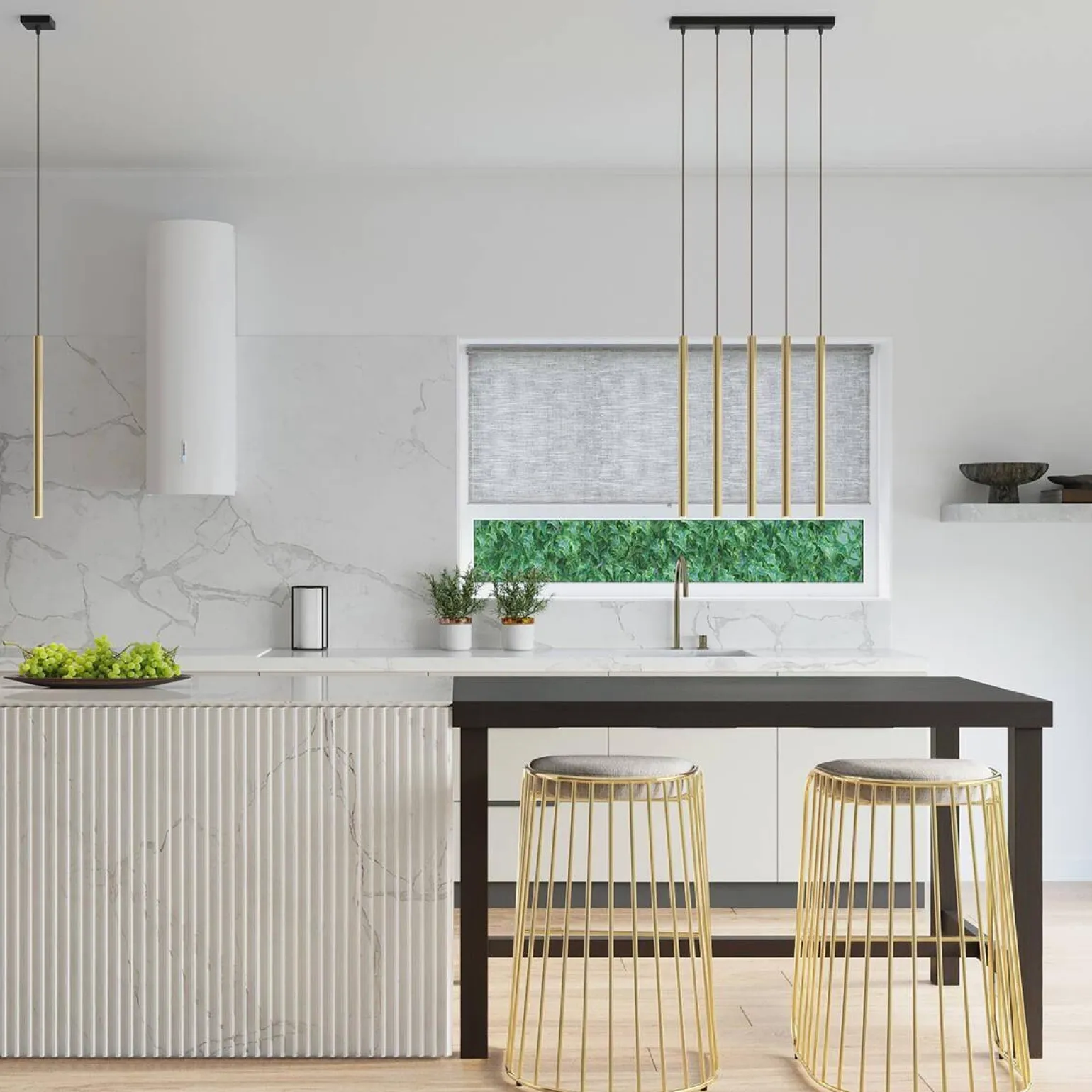 Lampa Wisząca PASTELO 1 złoty połysk (SL.1195) - Sollux Lighting