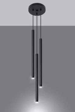 Lampa wisząca PASTELO 3P czarna (SL.0471) - Sollux
