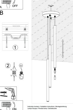 Lampa wisząca PASTELO 3P czarna (SL.0471) - Sollux