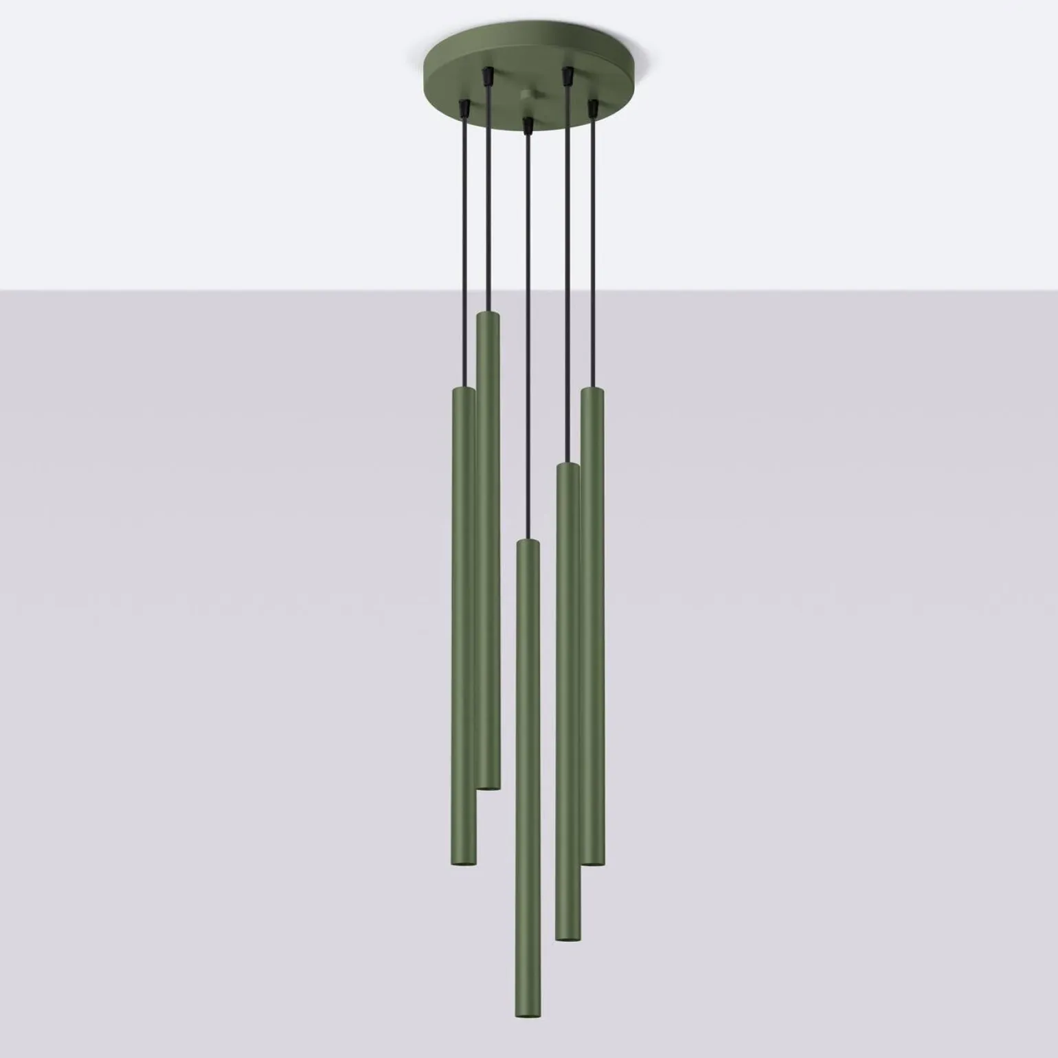 Lampa wisząca PASTELO 5P zielona oliwka (SL.1522) - Sollux Lighting