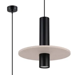 Lampa wisząca PELTA 1 czarna/beżowa (SL.1882) - Sollux Lighting