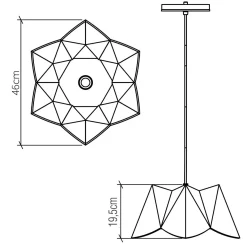 Lampa wisząca Physalis (QN-PHYSALIS-P-M-TEAK) - Quintiesse