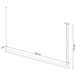 Lampa wisząca PINNE 200 biała 3000K (TH.228) - Thoro Lighting