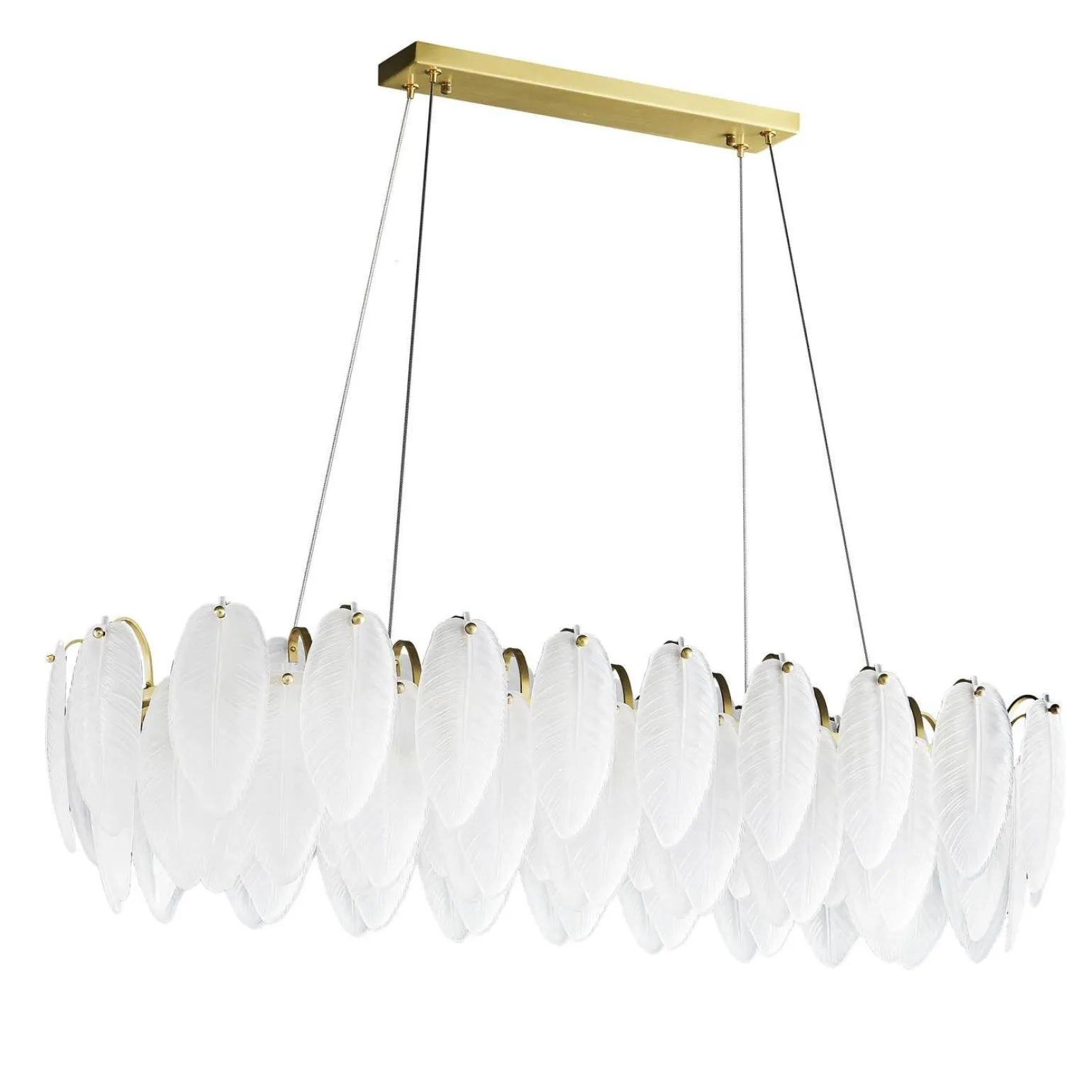 Lampa wisząca PIUMA LONG biała 100 cm (ST-6289-10C) - Step into Design