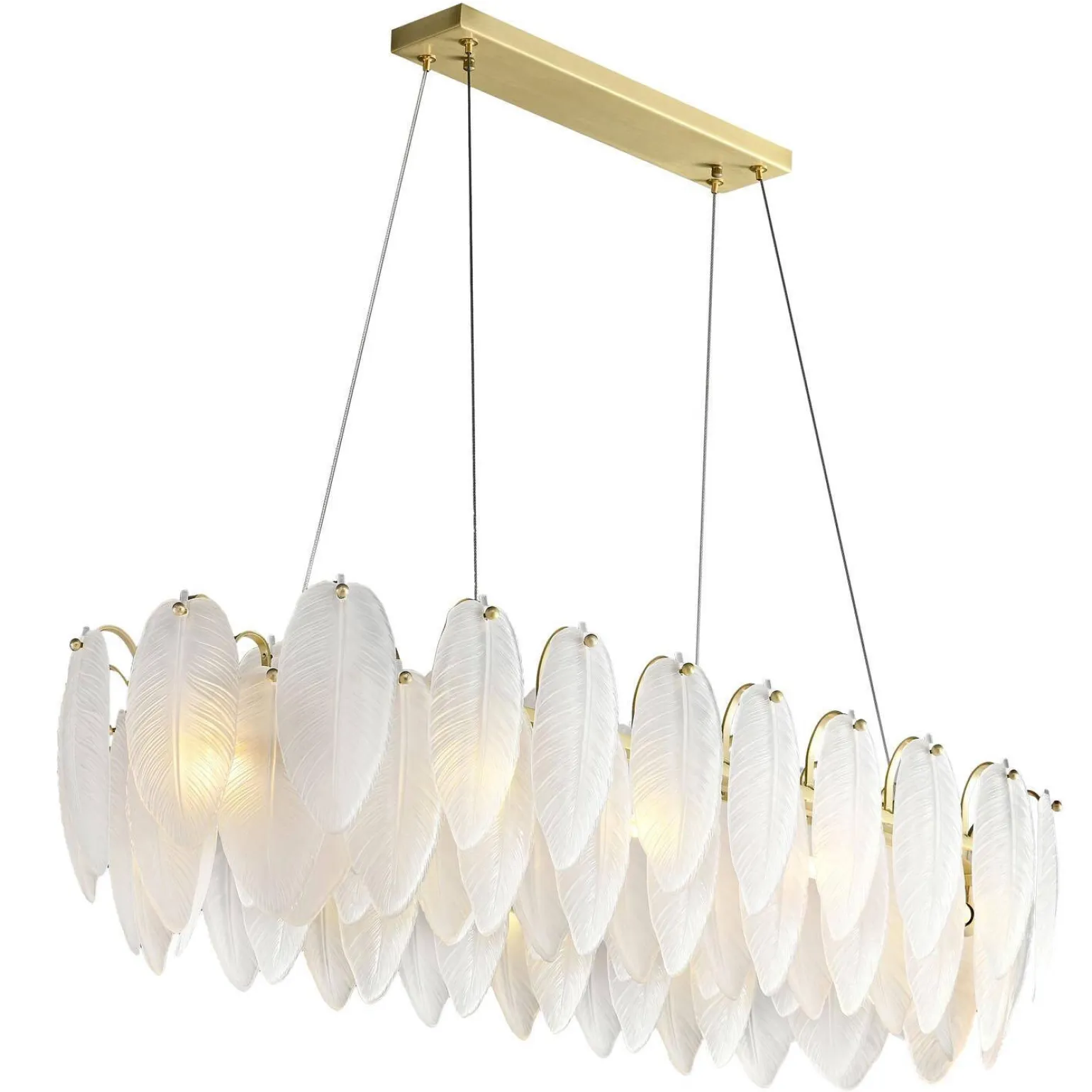 Lampa wisząca PIUMA LONG biała 100 cm (ST-6289-10C) - Step into Design