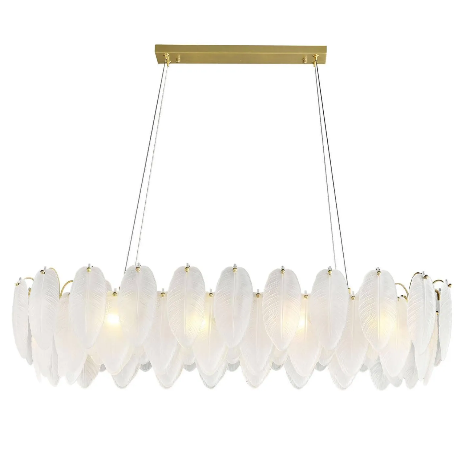 Lampa wisząca PIUMA LONG biała 100 cm (ST-6289-10C) - Step into Design