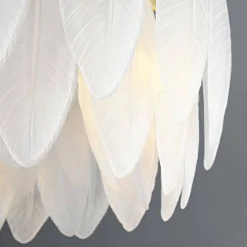 Lampa wisząca PIUMA LONG biała 100 cm (ST-6289-10C) - Step into Design