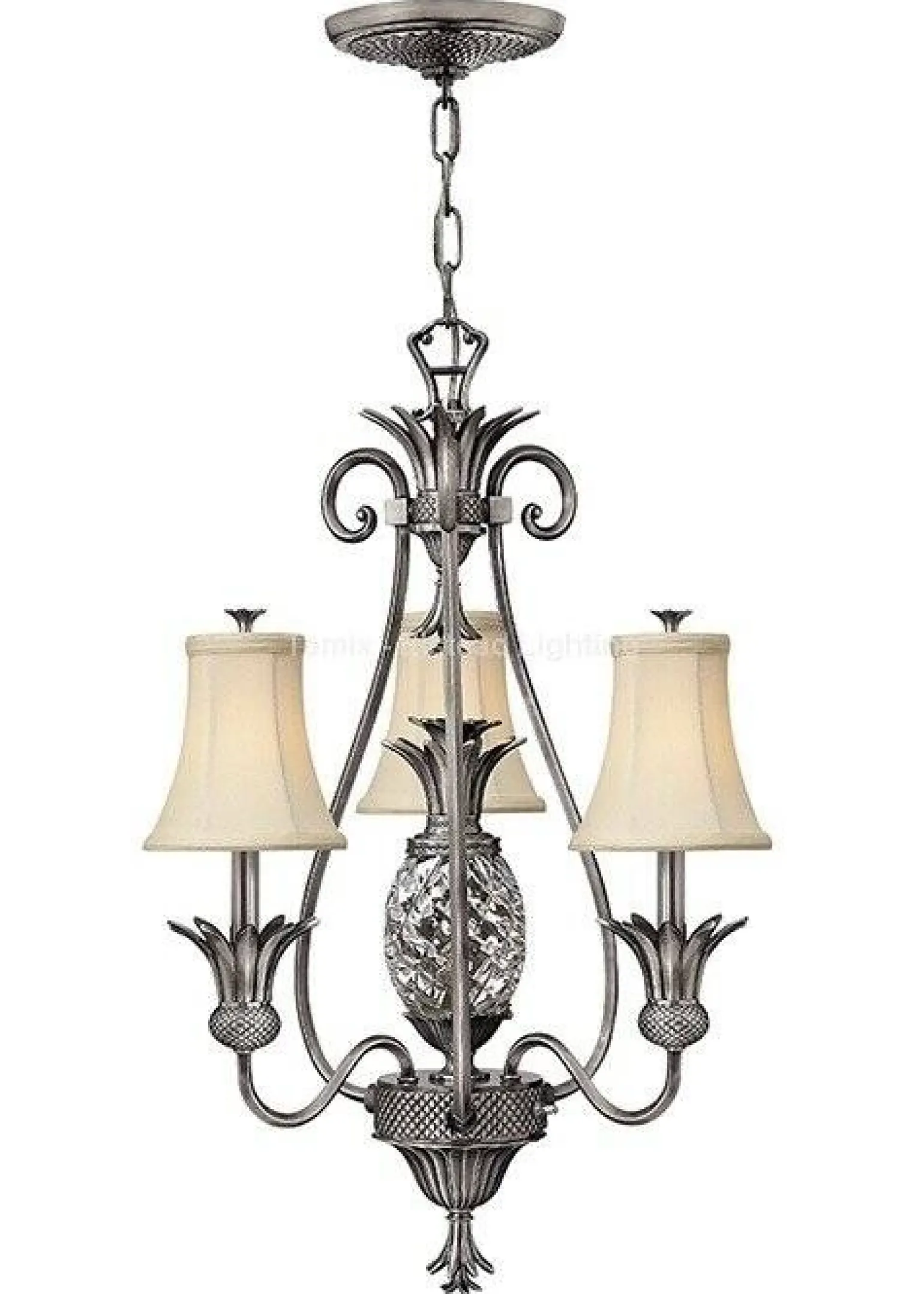 Lampa wisząca PLANTATION kol. POLEROWANY NIKIEL (HK/PLANT3 PL) - Hinkley - Elstead Lighting - żyrandol