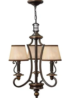 Lampa wisząca PLYMOUTH kol. STARY BRĄZ (HK/PLYMOUTH3) - Hinkley - Elstead Lighting - żyrandol